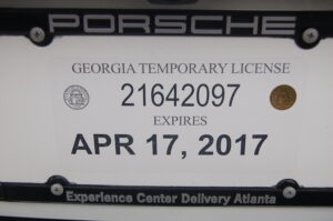 temporary plates georgia